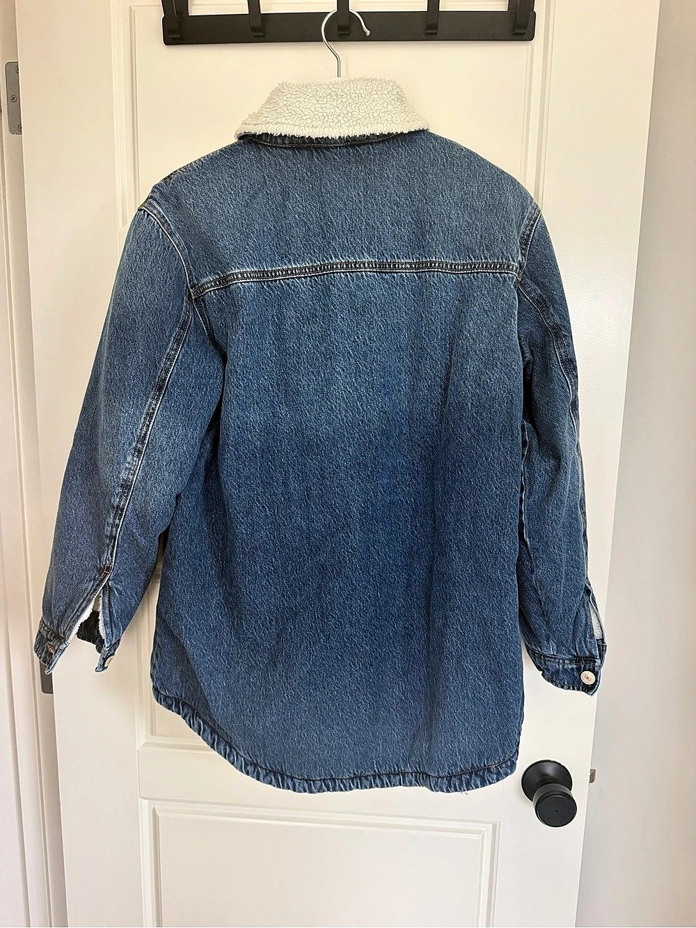 Joe Fresh Sherpa Collar Denim Trucker Jacket - Picture 2 of 3
